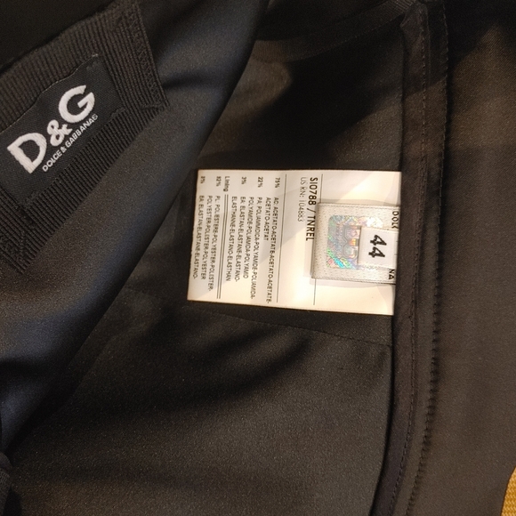 D&G Black Satin Finish Pencil Skirt Size 44 - Picture 5 of 11